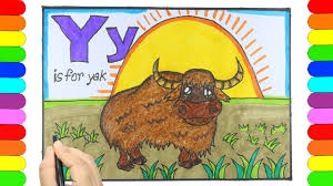 Animal coloring pages by national geographic for kids. Abc Drawing And Coloring Page Y For Yak Drawing And Coloring Page Yak For Kids Youtube
