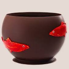 Aquarium En Chocolat Noir 68 Garni D Un Assortiment De Fritures Pralines Et De Poissons Guimauves Chocolat Pieces En Chocolat Art En Chocolat