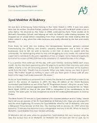 Syed mokhtar shah bin syed nor albukhary is a malaysian businessman, entrepreneur and philanthropist. Syed Mokhtar Al Bukhary Phdessay Com