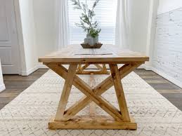 Refinished classic rustic kitchen table Diy Angle Base Dining Table Shanty 2 Chic