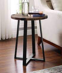 Fab glass is offering 18 inch round 3/8 inch thick pencil polish tempered glass top for sale. Hollywood Regency Accent Tables Home Garden 18 Inch Rustic Metal Wrap Round Side Table