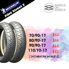 La profundidad del dibujo y los nuevos compuestos de la banda de rodadura, brindan a los neumáticos michelin pilot street el equilibrio perfecto entre. Michelin Pilot Street 2 Tyres Promotion Motorcycles Motorcycle Accessories On Carousell