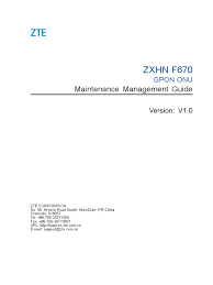 Most people don't know their router ip address. Zxhn F670 V1 0 Pon Ont Maintenance Management Ip Address Internet Protocol Suite