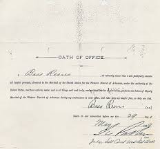 Oath Of Deputy Marshal For Bass Reeves Oath Arkansas Fort Smith