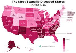 The Most Sexually Diseased States In The United States Vivid Maps In 2020 Map States The Unit