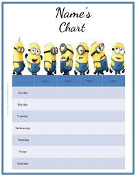 free behavior charts with the minions add your own photo