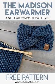 Compilation of free knitting headbands patterns. The Madison Ear Warmer Savlabot