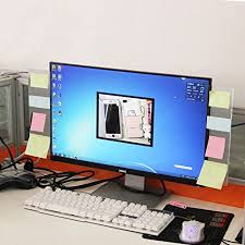 You take a shot of the area behind your computer. Amazon Com Sansheng Multifunctional Acrylic Transparent Computer Display Monitor Message Board Side Panel Notepad Message Board Computer Screen Sticker Computer Monitor Side Panel Monitor Memo Board Office Products