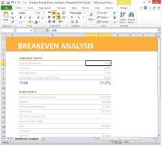 Simple Breakeven Analysis Template For Excel 2013