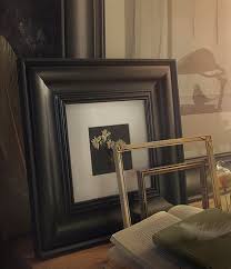 A Black Square Frame With White Passepartout And Dried Flowers On A Black Background Home Decor Ikea Frame