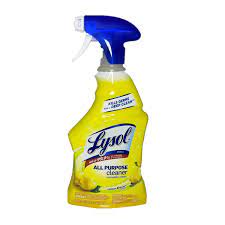 Lysol All Purpose Cleaner Lemon Breeze 22 Oz Spray Bottle Cleans Dental Supplies