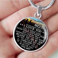 Birthday Gift For Son To My Son Necklace For Son From Mom Mother And Son Necklace Best Birthday Gift For Son Life Is Filled With Hard Times And Good Times But I Know That Nothi
