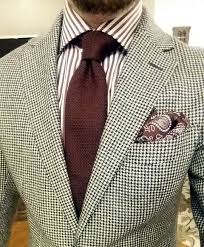 Black And White Houndstooth Suit Black And White Houndstooth Havana Suit With Burgundy Striped Shirt Both From Suitsupply And Burgundy Trendy Mens Jackets Burgundy Suit Mens Fashion Classic