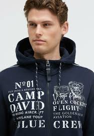 Zalando Zip Hoodie Camp David Hoodie Neue Kollektion CAMP DAVID Sweatshirt  In Navy ABOUT YOU