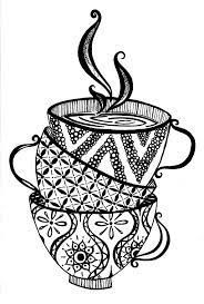 tea cups mandala dessin gribouillages artistiques coloriage de licorne