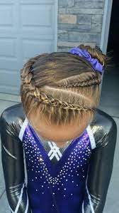 Gymnastics Hair Braids Competition Hair Gymnastics Hair Sports Hairstyles