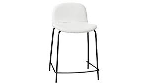 Powell roxie black quilted faux leather and chrome adjustable height bar stool (white faux leather adjustable height barstool) overstock $ 125.49. Primitivo White Leather Black Steel Bar Stools
