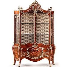 French Style Vitrine Glass Cabinet And Corner Furniture Reproductions In 2020 Antique French Furniture Art Nouveau Furniture Antique Dining Rooms