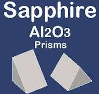 Sapphire prism 10 x 10 x 60° C-axis perp to triangles