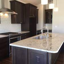 Gourmet Kitchen Features Colonial White Granite Espresso Maple Cabinets With Espresso Kitchen Cabinets Espresso Cabinets Kitchen Ideas Dark Cabinets Espresso