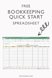 Bookkeeping Quick Start Spreadsheet Bookkeeping Business Small Business Bookkeeping Bookkeeping And Accounting