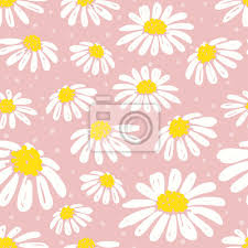 They're great for backgrounds/wallpaper, print accessories, etc. Seamless Daisy Pattern Vector Floral Background With White Chamomiles Wandsticker Weise Drucken Retro Myloview De