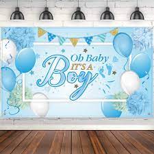 Unique baby shower decorations from independent artists. Blulu Baby Shower Party Backdrop Decorations Large Durable Fabric Made Baby Shower Banner Backdrop Photo Booth Background For Boy S Or Girl S Baby Shower Party Supplies Boy Style Banners Amazon Canada