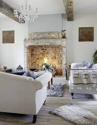 Adorable farmhouse fireplace mantel decoration inspiration. French Farmhouse As Featured In Ipc Magazine Photography Median Brent Darby Ipc Winter Living Room Farm House Living Room Country Living Room