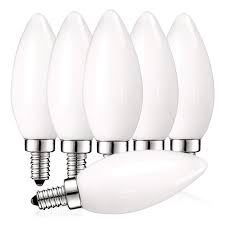 Shop Luxrite 5w Frosted E12 Led Bulb 60w Equivalent 2700k Warm White 450 Lumens Dimmable Candelabra Led Bulbs 6 Pack Overstock 28896223
