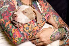 Animal tattoos are very popular, dog tattoos are no exception ! Portraits Of Rescued Dogs And The Tattooed Owners Who Saved Them Petapixel