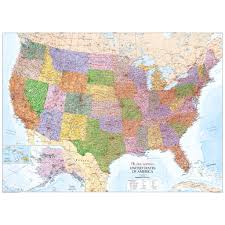 Interesting facts about the united states; Usa Wall Map State Map With Relief The Map Shop