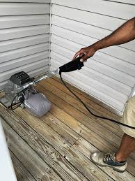 Sealing a deck is also an easier task for the average diyer—clear deck sealer won't so easily reveal an uneven application, brushstrokes, or errant drops, unlike colored stain or solid paint. Front Porch Update Thompson S Water Seal Review Use Instructions