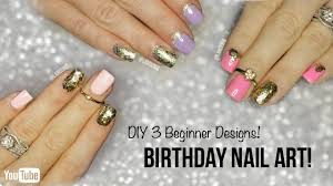 Cute candle birthday nail art. 3 Easy Diy Birthday Nail Art Designs Lancengi Youtube
