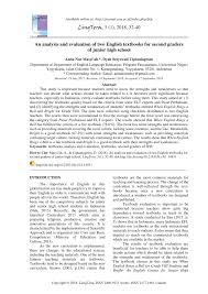 We did not find results for: Pdf An Analysis And Evaluation Of Two English Textbooks For Second Graders Of Junior High School