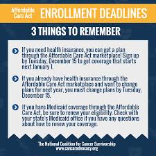 The aca accomplished the following: The Affordable Care Act Open Enrollment Period Key Points On Plan Selection And Enrollment Deadlines Nccs National Coalition For Cancer Survivorship