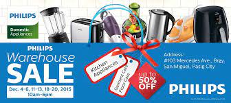 Whether you're hunting for ranges, dishwashers, food processors or stand blenders, you can always get the best deal from a. Manila Shopper Philips Domestic Appliances Warehouse Sale December 2015