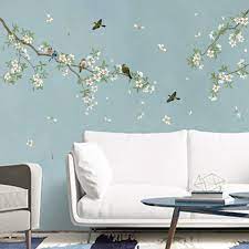 Check spelling or type a new query. Buy Decalmile Birds On Tree Branch Wall Decals White Blossom Flower Wall Stickers Bedroom Living Room Tv Wall Art Home Decor Online In Taiwan B086dqgnzs