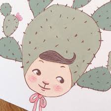 If growing the cactus in a pot, make sure the container has bottom. Cactus Girl Gouache Painting On Behance