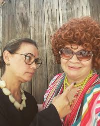 My inner Mrs. Roper got loose yesterday and she met the most fascinating  people: RBG, Fran Dresher, OG Barbie, and the Olympic diving champion  @jojostein, who just came in her work clothes. (@