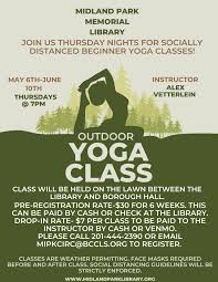 Massage • yoga classes • natural health education • reiki • reflexology • ear candling • meditation. Zoom Yoga Midland Park Memorial Library In Bergen County New Jersey 201 444 2390