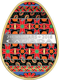 Extending dining table and chairs sets ukrainian easter. Ukrainian Pysanka Easter Golden Spring Egg Shape Folk Art 1 Oz Silver Coin 20 Canada 2018 Coin Collecting Coins Ekbotefurniture Com