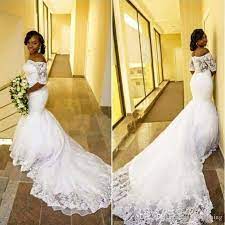 2017 Tulle Lace Black Girl South Africa Mermaid Wedding Dresses Arabic Style Back Cou Plus Size Wedding Gowns Satin Mermaid Wedding Dress Perfect Wedding Dress
