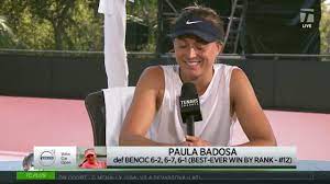 Ashleigh barty and paola badosa already advanced to the mutua madrid semifinals. Paula Badosa 2021 Volvo Car Open Second Round Win Interview Youtube