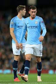 Manchester England September 19 Aymeric Laporte Of Man City R And John Stones Of Man City Look On During The Group F John Stones Man City New Soccer Guys
