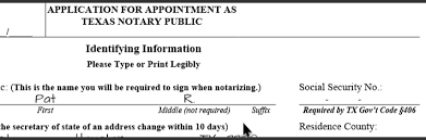 How To Properly Fill Out A Texas Notary Application | Nna
