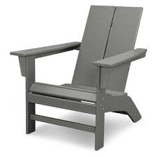Polywood St Croix Contemporary Adirondack Slate Gray In 2020 Contemporary Adirondack Chairs Adirondack Chair Polywood