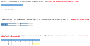 The cost of the insurance premiums for a company's property insurance is likely to be a fixed cost. Solved 2 Determine The Total Fixed Cost Per Month And Th Chegg Com