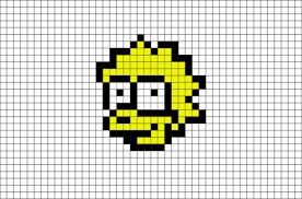 Lisa Simpson Pixel Art Pixel Art Pixel Art Design Lego Art