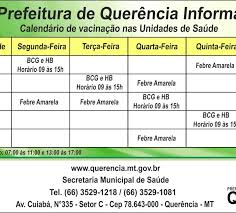 Top des sites de destination: Calendario De Vacinacao Nas Unidades De Saude Prefeitura Municipal De Querencia