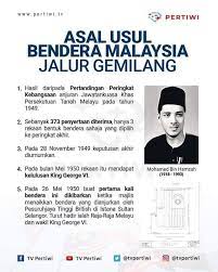 Model bendera malaysia tersebut mulai di berlakukan sejak tahun 26 mei 1950.namun pada awalnya bendera ini hanya mempunyai 11 garis dan bintang berujung 11. Uswatun Hasanah Infografik Asal Usul Bendera Malaysia Facebook
